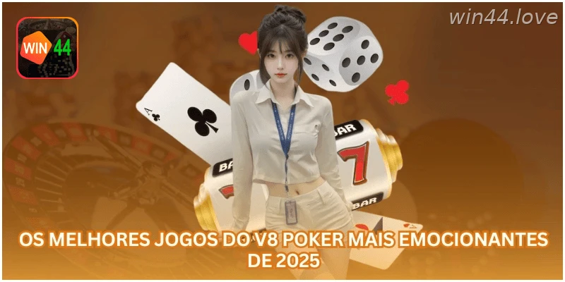 Principais jogos disponíveis no salão V8 Poker.