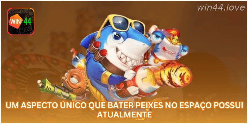 Visual espacial e dinâmica de tiro no jogo Bater Peixes no Espaço.